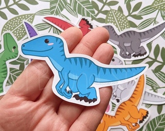 Chibi Utahraptor (Velociraptor) Stickers and Magnets