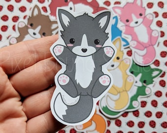Cute Kawaii Wolf Stickers and Magnets - Etsy