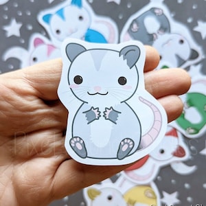 Pegatinas e imanes de zarigüeyas kawaii
