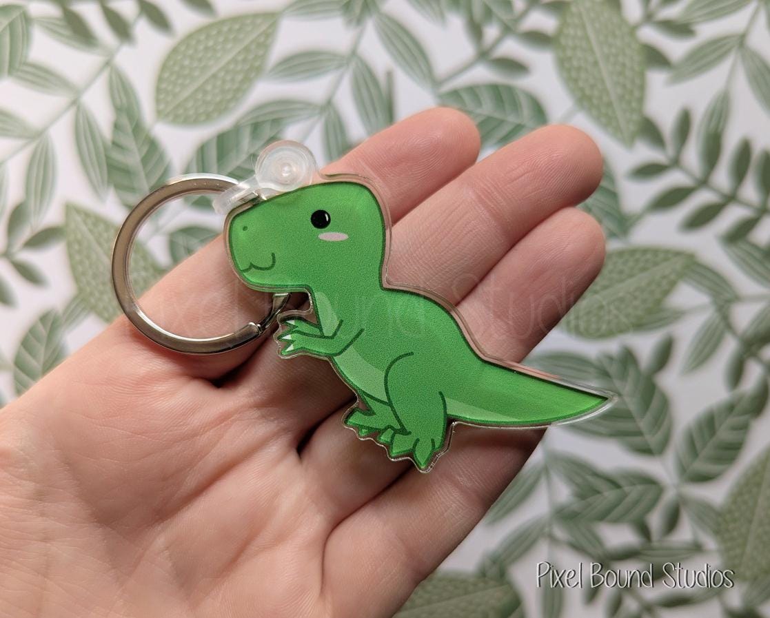 ティラノサウルス・レックス 恐竜アクリルキーホルダー - Etsy 日本