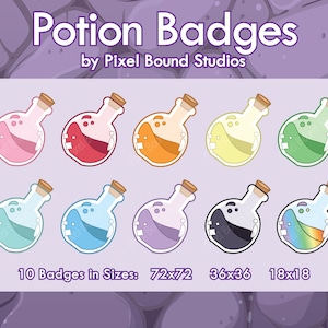 Potion Twitch Sub Badges | Twitch Bit Badges | Tabletop Emote | Twitch Emotes | Gaming Sub Badges | Twitch Graphics