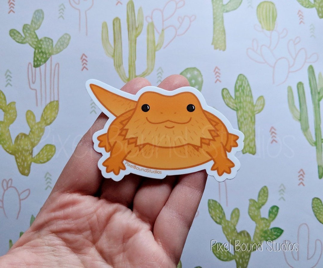 Bd Sticker Bearded Dragon Vinyl Sticker - Waterproof - Etsy