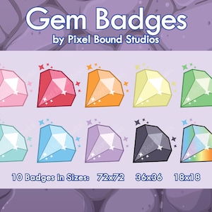 Gem Twitch Sub Badges | Twitch Bit Badges | Tabletop Emote | Twitch Emotes | Gaming Sub Badges | Twitch Graphics