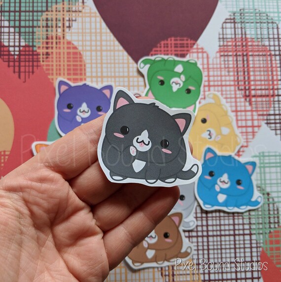 Autocollants Et Aimants De Chat Chibi Tuxedo Etsy