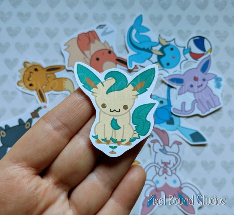 Evoluzioni di Eevee adesivi e magneti | Etsy