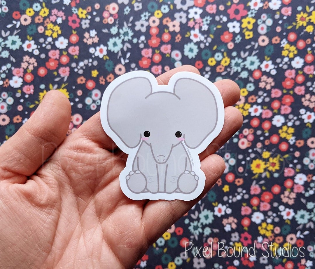 Elephant Vinyl Sticker - Waterproof - Etsy