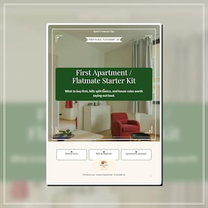 First Apartment Flatmate Starter Kit UK | House Rules Bills Checklist PDF