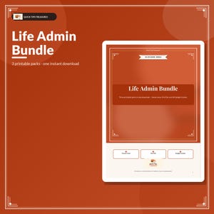 UK Life Admin Bundle Printable PDF | House Move Flatmate Budget Tracker Pack