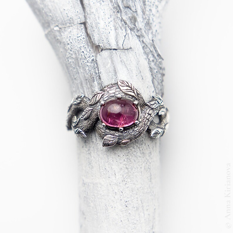 Fairy Engagement Ring Colored Gem Ring Fantasy Ring Pink Etsy