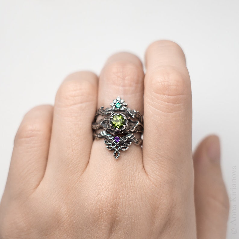 Fairy Twig Ring Branch Engagement Ring Pagan Wedding Ring Etsy