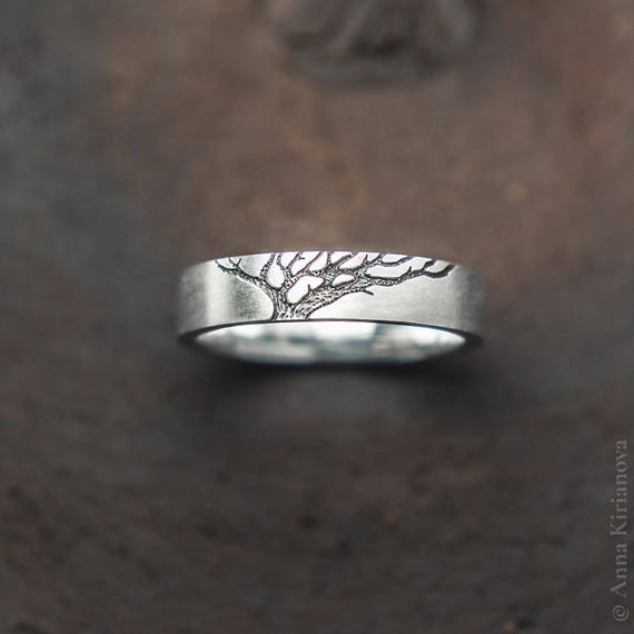nature inspired mens wedding bands
