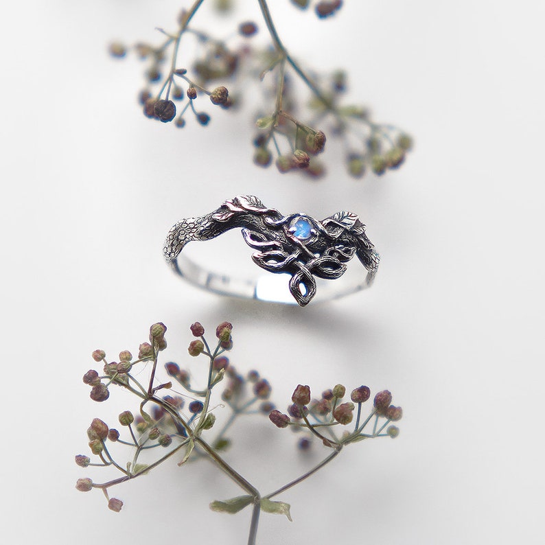 Fairy Engagement Ring Colored Gem Ring Fantasy Ring Pink Etsy