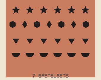 Bastel Bundle Herbst Winter PDF Deutsch | 7 Sets Laterne Fensterbild Advent Nikolaus | Geometrisches Design Sparpaket Download