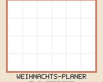 Weihnachtsplaner PDF Printable Deutsch | Geschenkeliste Budget Adventskalender Checkliste | A4 Digital Download