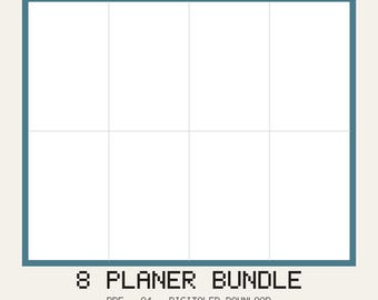 Planer Bundle PDF Printable Deutsch | 8 Planer Set Wochenplaner Habit Tracker Budget Zielplaner Putzplan | A4 Digital Download