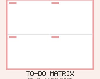 To Do Matrix PDF Printable Deutsch | Eisenhower Prinzip Prioritäten Matrix zum Ausdrucken | A4 Download