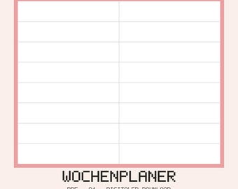 Wochenplaner PDF Printable Deutsch | To Do Wochenplaner mit Prioritäten & Notizen zum Ausdrucken | A4 Digital Download