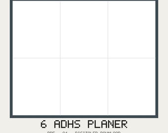 ADHD Planner Bundle PDF German | 6 ADHD Planner Set Cleaning Schedule Daily Planner Budget Weekly Planner Medication | A4 Digital Download