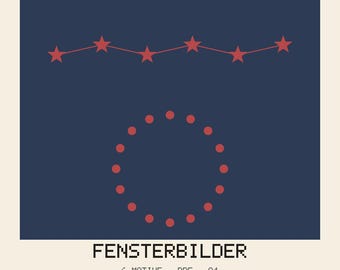 Fensterbild Vorlagen Weihnachten PDF Deutsch | Kreidefensterbild Motive für Kreidestift & Fenstermarker | 6 Vorlagen Digital Download