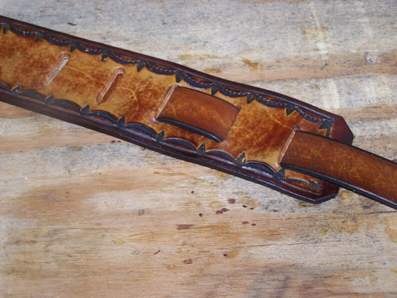 Adjustable Leather Guitar Strap Personalized with Name / Etsy