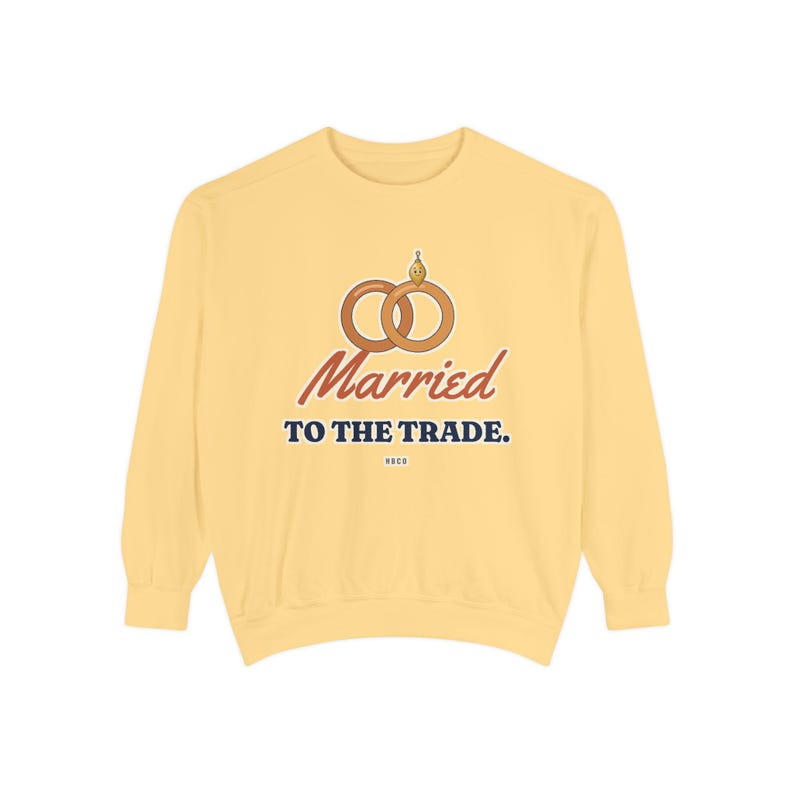 Married to the Trade Crewneck Sweatshirt, Plumber Wife Gift, Electrician Wife, Tradesman Wife Shirt, Blue Collar Wife Gift image 2