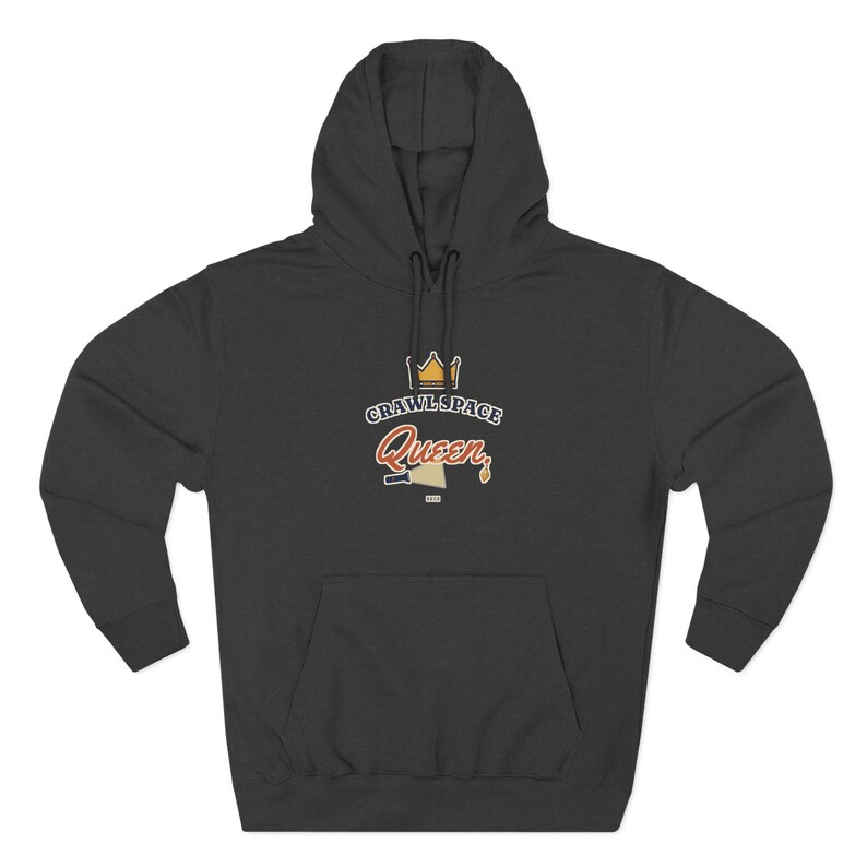 Crawl Space Queen Hoodie, Funny Female Plumber Gift, Women in Trades, Tradeswoman Home Inspector HVAC Gift for Her image 2