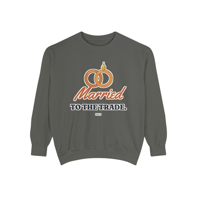 Married to the Trade Crewneck Sweatshirt, Plumber Wife Gift, Electrician Wife, Tradesman Wife Shirt, Blue Collar Wife Gift image 3