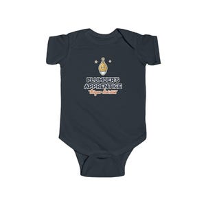 Plumber's Apprentice Baby Bodysuit, Diaper Division, Funny Newborn Onesie, Cute Plumber Gift image 4