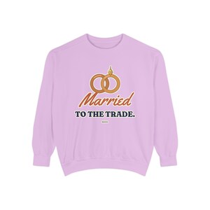 Married to the Trade Crewneck Sweatshirt, Plumber Wife Gift, Electrician Wife, Tradesman Wife Shirt, Blue Collar Wife Gift image 9