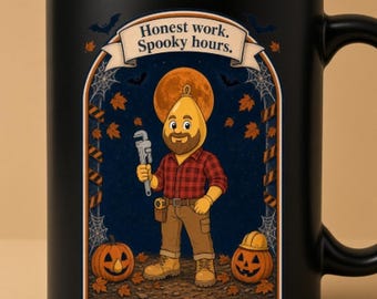 Funny Halloween Tradesman Mug | Honest Work Spooky Hours | Sale thru Oct 7