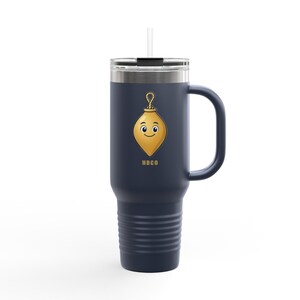 Plumb Bob 40oz Tumbler with Handle and Straw, Cute Gold Plumb Bob Gift for Her, Plumber Wife Mom Gift, Honest Bob Co image 5