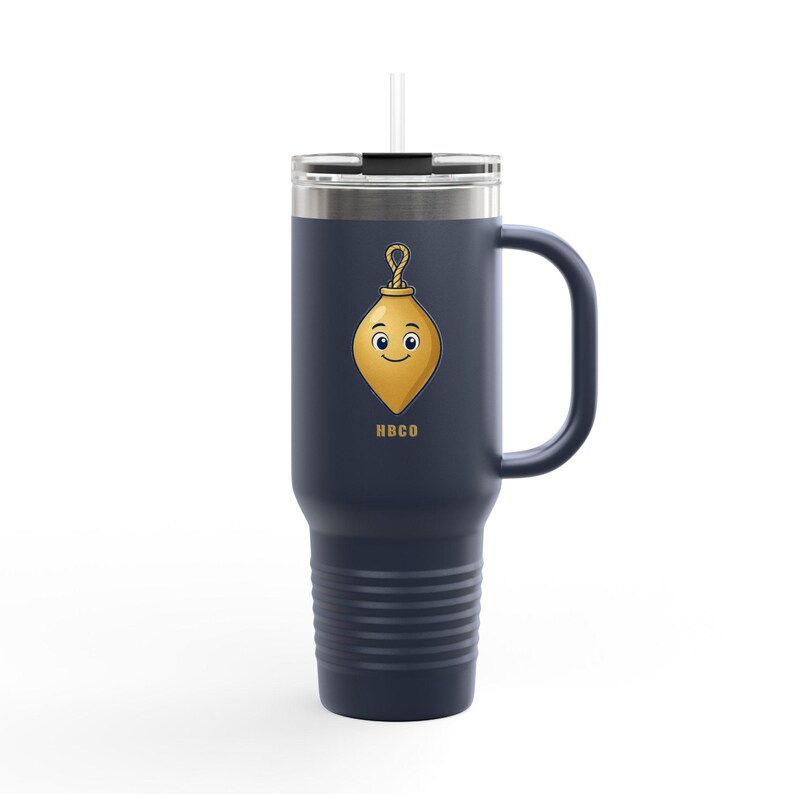 Plumb Bob 40oz Tumbler with Handle and Straw, Cute Gold Plumb Bob Gift for Her, Plumber Wife Mom Gift, Honest Bob Co image 5