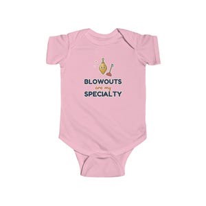 Blowouts Are My Specialty Baby Bodysuit, Funny Newborn Onesie, Cute Plumber Humor Gift for Baby Shower image 5