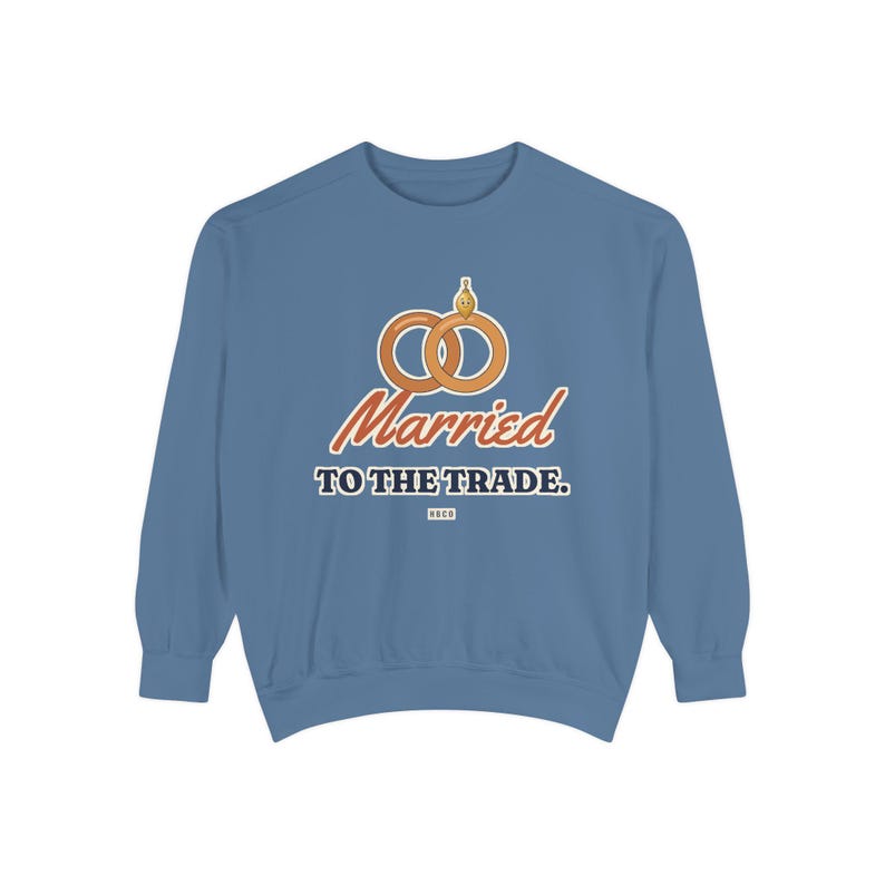 Married to the Trade Crewneck Sweatshirt, Plumber Wife Gift, Electrician Wife, Tradesman Wife Shirt, Blue Collar Wife Gift image 8