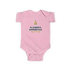 Plumber's Apprentice Baby Bodysuit, Diaper Division, Funny Newborn Onesie, Cute Plumber Gift image 5