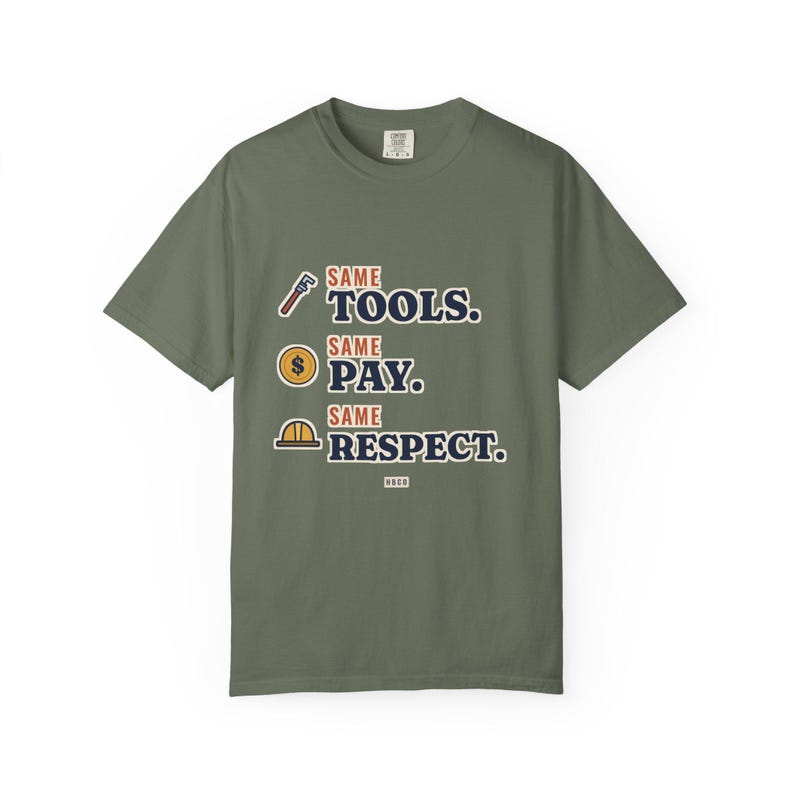 Same Tools Same Pay Same Respect Tee, Women in Trades Shirt, Tradeswoman Gift, Female Plumber or Electrician image 5