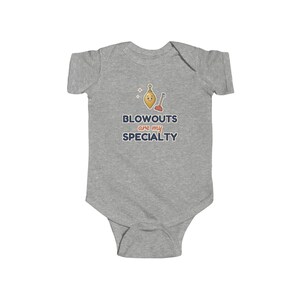 Blowouts Are My Specialty Baby Bodysuit, Funny Newborn Onesie, Cute Plumber Humor Gift for Baby Shower image 2