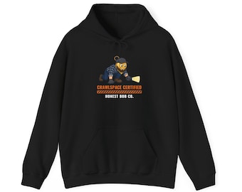 Funny Plumber Hoodie, Crawlspace Certified Sweatshirt, Gift for Plumbers, HVAC Techs, Electricians, and Home Inspectors