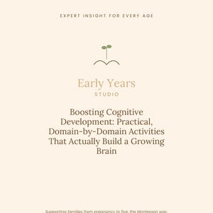 Boosting Cognitive Development | Montessori Activities for Toddlers & Preschoolers | Brain-Building Printable PDF | Digital Download