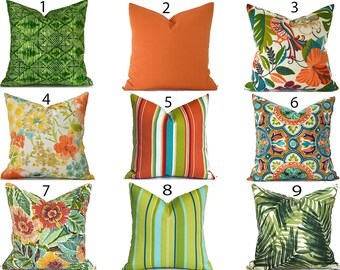 Outdoor Pillows Orange Etsy
