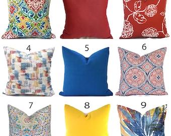 Outdoor Pillow Cover with Zippers, Easy to Use & Washable, Pick Your Favorites