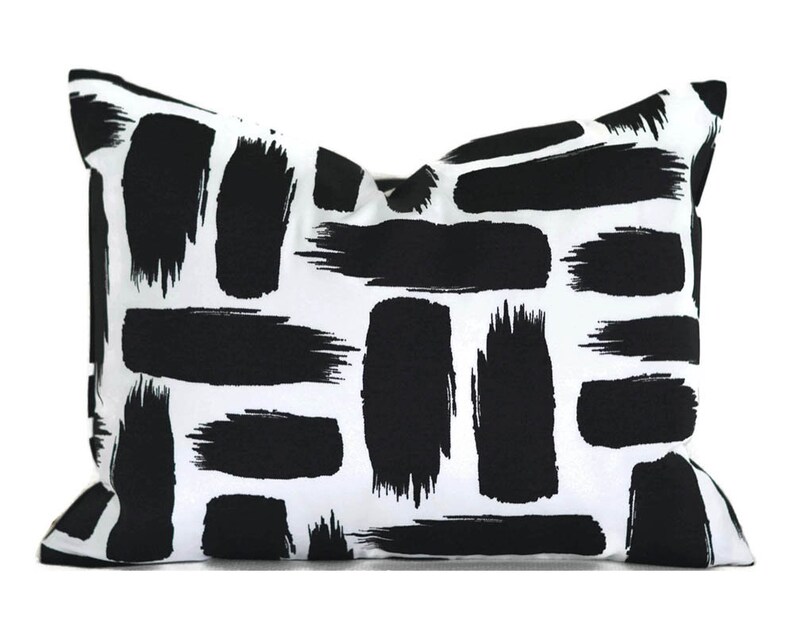 Outdoor Pillow Covers Decorative Home Decor Black and White Etsy
