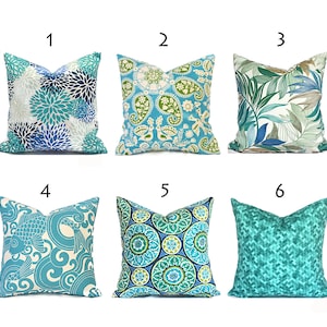 Decorative Outdoor Pillow Cover with Zippers, Easy to Use & Washable, Pick Your Favorite Blues