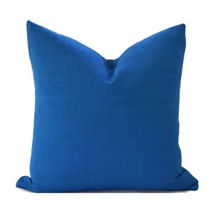 Decorative Outdoor Pillow Cover with Zippers, Easy to Use & Washable, Pick Your Sizes, Sunsetter Denim