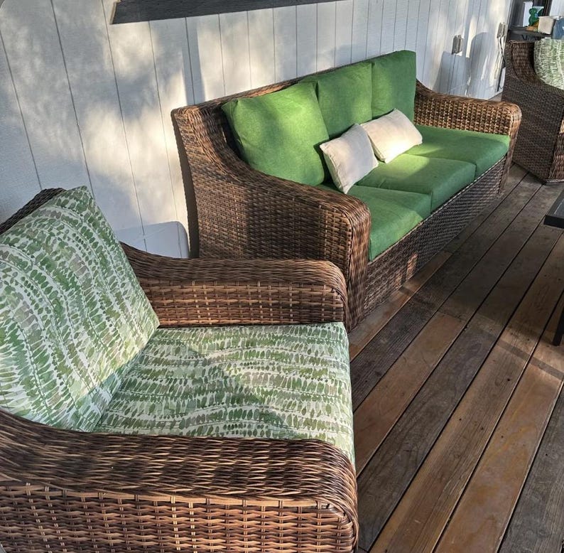 Outdoor Furniture Cushion Covers for Chairs, Benches, Porch Swings, Day Beds, Window Seats, Any Size, Any Fabric From Our Studio image 12