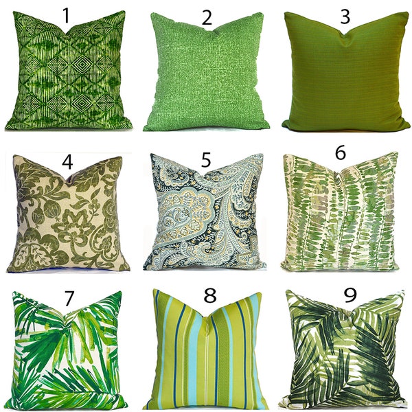 Outdoor Pillow Covers with Zippers, Easy-Use, Affordable Style, Swift Delivery!  Green You Choose