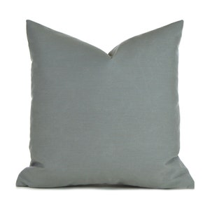 Indoor Grey Pillow Covers, Easy Zipper Closure, Washable, Quick Delivery, Pebbletex Solid Wallstreet