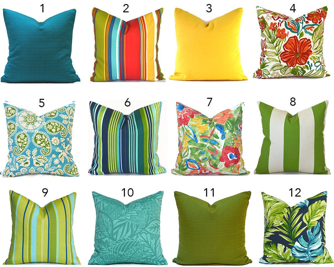 Outdoor Pillow Covers With Zippers Easyuse Affordable Etsy