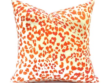 Outdoor Pillow Covers with Zipper, Washable, Quick Shipping, Orange Sunny Spot Papaya