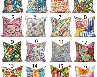 Outdoor Pillow Cover with Zippers, Easy to Use & Washable, Pick Your Favorite Flowers